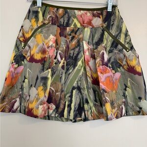 Ted Baker Floral A-Line Pleated Skirt - Multicolor